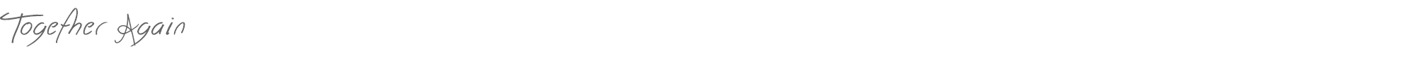 Sample characters Together Again Font